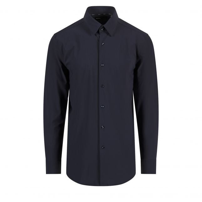 Mens Dark Blue P-HANK-s-Kent-C1 L/s Shirt