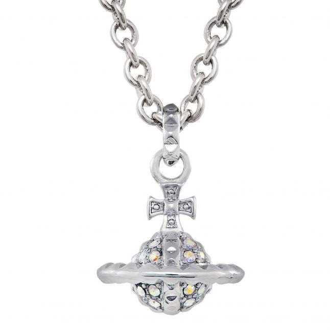 Womens Rhodium/Aurore Boreale Mayfair Small Orb Pendant