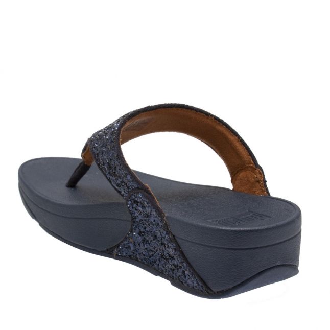 Womens Midnight Navy Lulu Glitter Toe Post Sandals