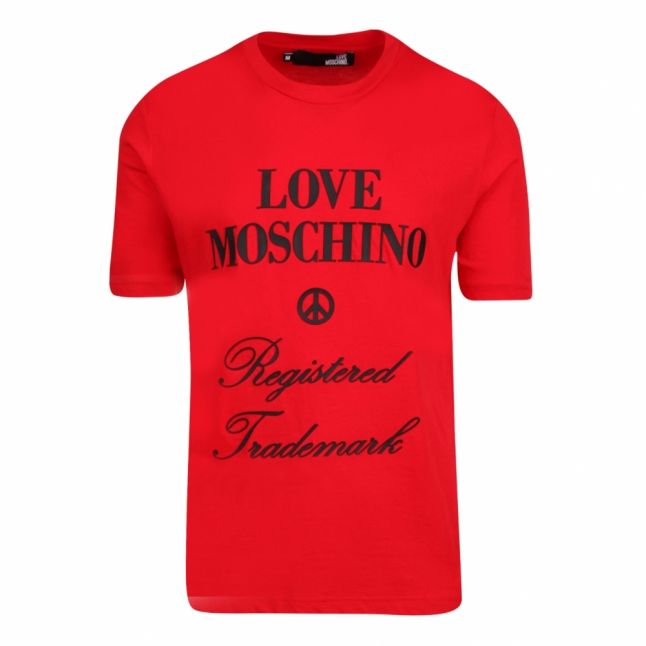 Mens Red Registered Logo Regular Fit S/s T Shirt