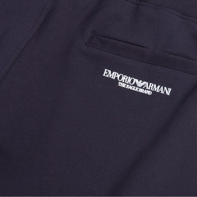 Mens Dark Blue Branded Pocket Sweat Pants