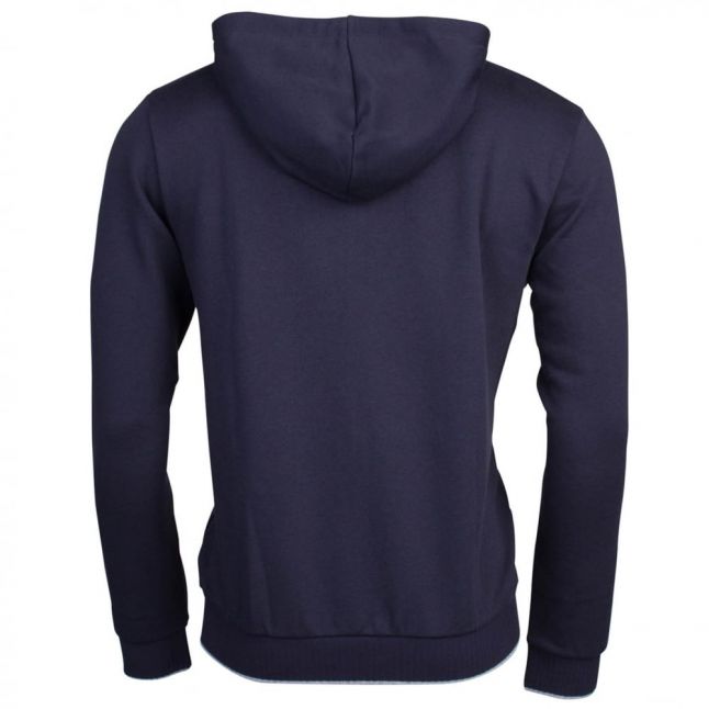 Mens Dark Blue Authentic Hooded Zip Sweat Top