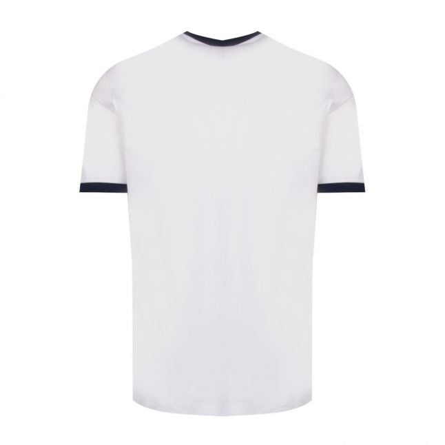 Mens White Tri Colour Logo Custom Fit S/s T Shirt