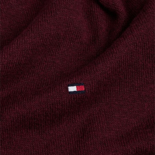 Mens Tawny Port Heather Cotton Cashmere Knitted Jumper