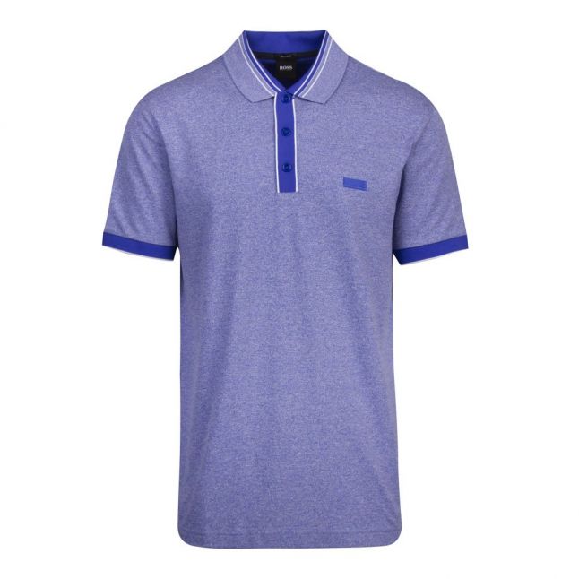 Mens Blue Marl Paddy 2 Regular Fit S/s Polo Shirt