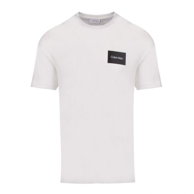 Mens White Chest Box Logo S/s T Shirt