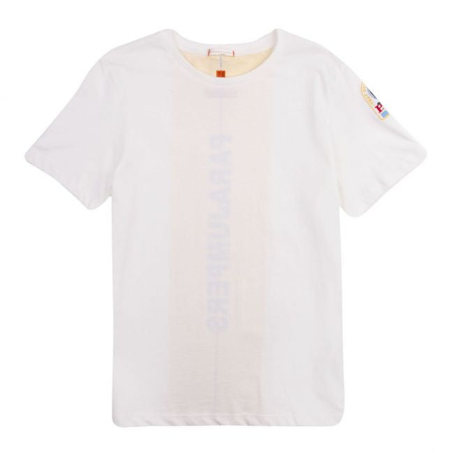 Boys White Track S/s T Shirt