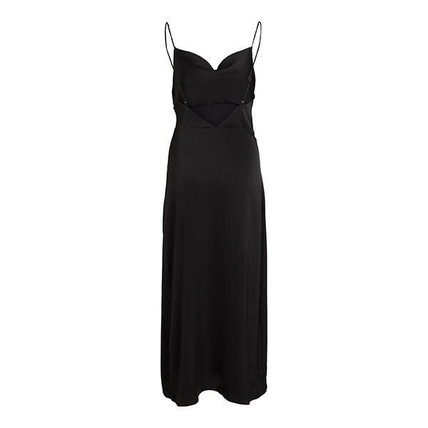 Womens Black Viravenna Satin Cami Dress