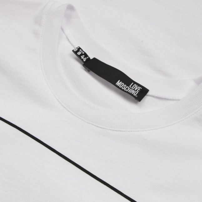 Womens Optical White Logo Box S/s T Shirt