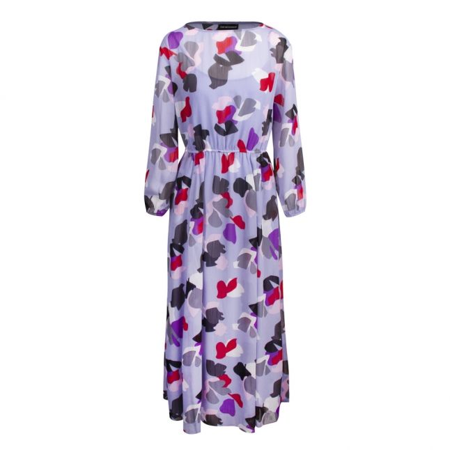 Womens Lilac Petal Chiffon Maxi Dress