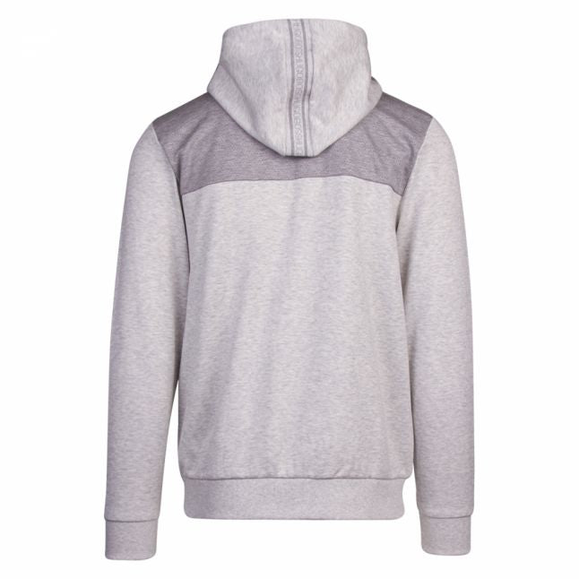 Athleisure Mens Light Grey Saggy Hooded Zip Thru Sweat Jacket