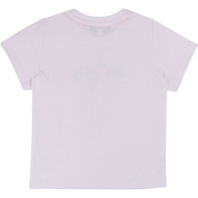 Toddler White Colour Logo S/s T Shirt