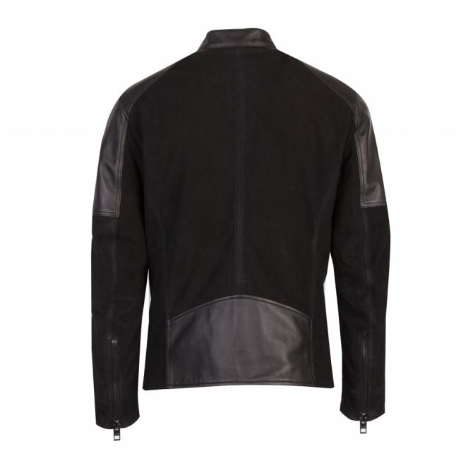 Casual Mens Black Jasens Leather Jacket