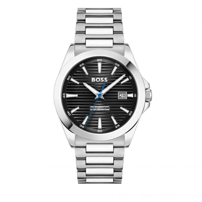 Mens Silver/Black Strike Bracelet Watch