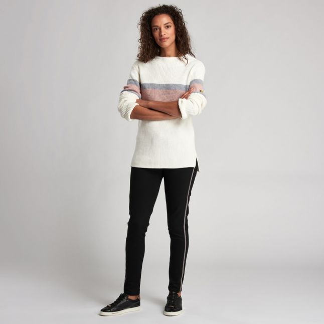 Womens Off White Strike Knitted Jumper