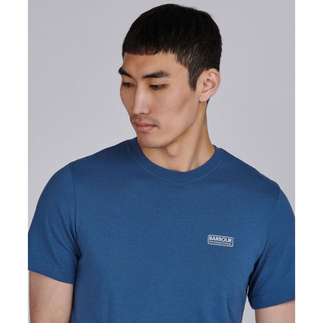 Mens Mid Blue Small Logo S/s T Shirt