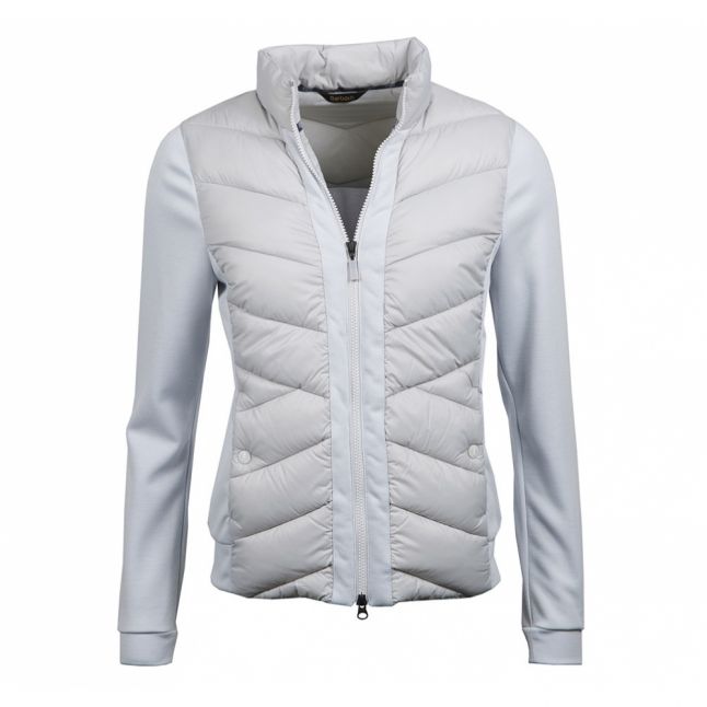 Womens Ice White Hirsel Quilted Sweat Jacket