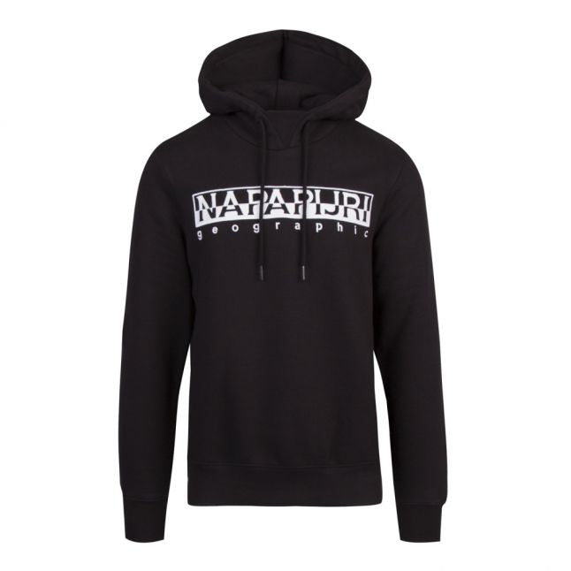 Mens Black Berber Hooded Sweat Top