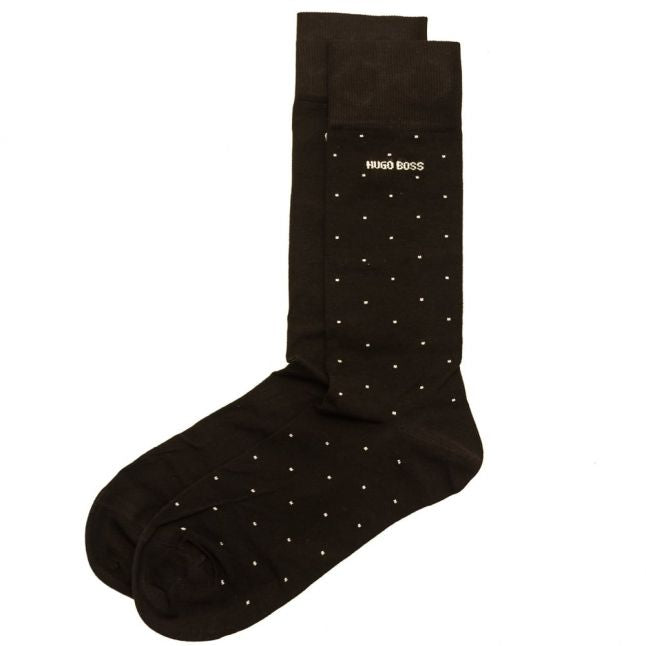 Mens Black Two Pack Design Socks Boxed Gift Set