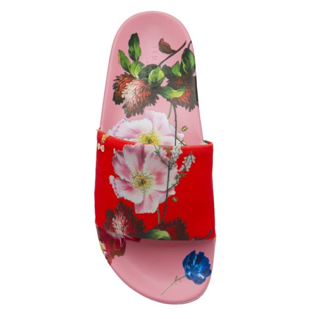 Womens Red Berry Sundae Avelini Printed Slides