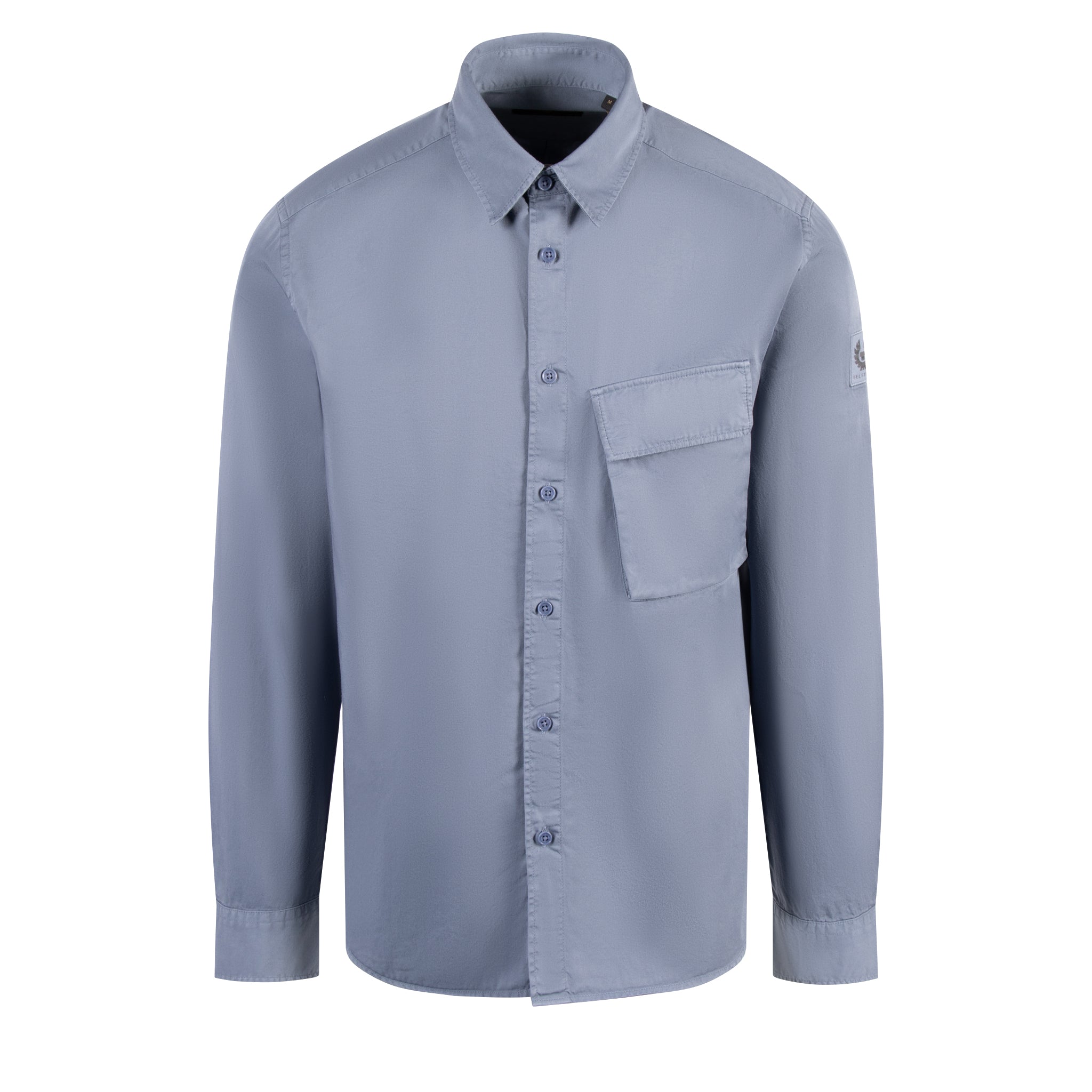 Mens Belstaff Blue Flint Scale L/s Shirt