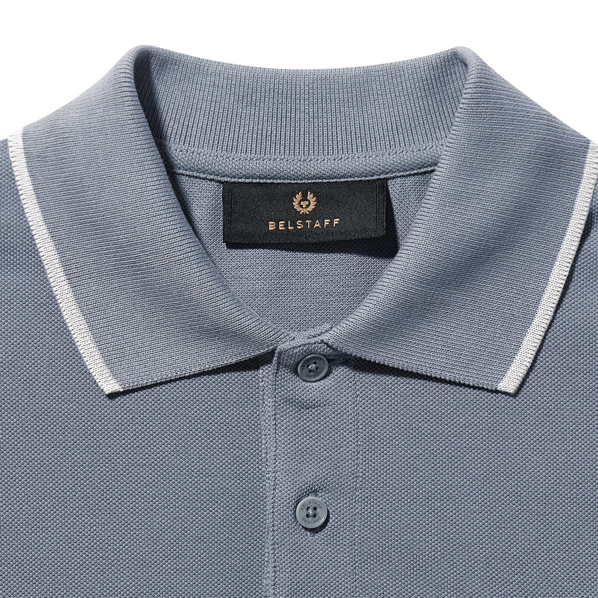 Mens Belstaff Blue Flint Tipped S/s Polo Shirt