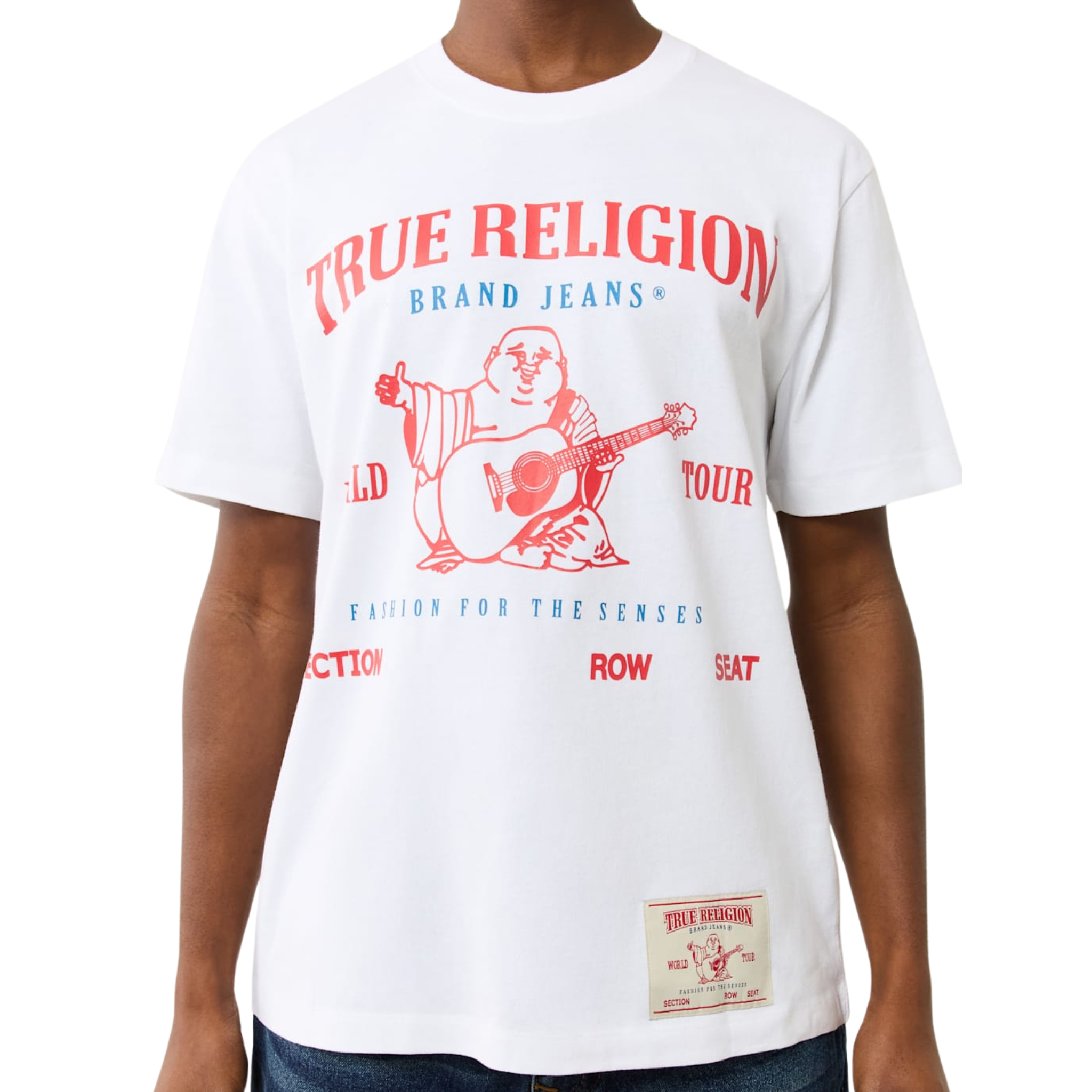 Mens True Religion Optic White SRS Graphic S/s T Shirt