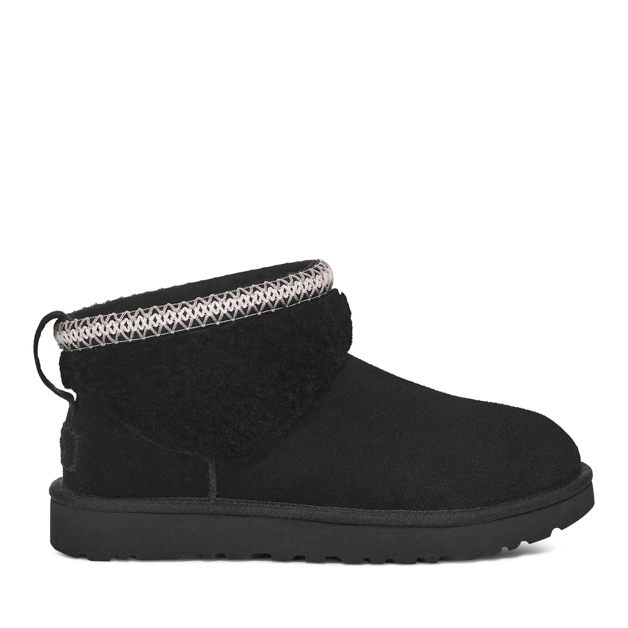 Womens UGG Black Ultra Mini Maxi Curly