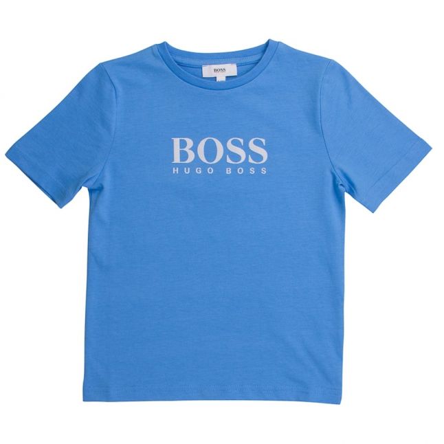 Boss Boys Blue Big Logo S/s Tee Shirt