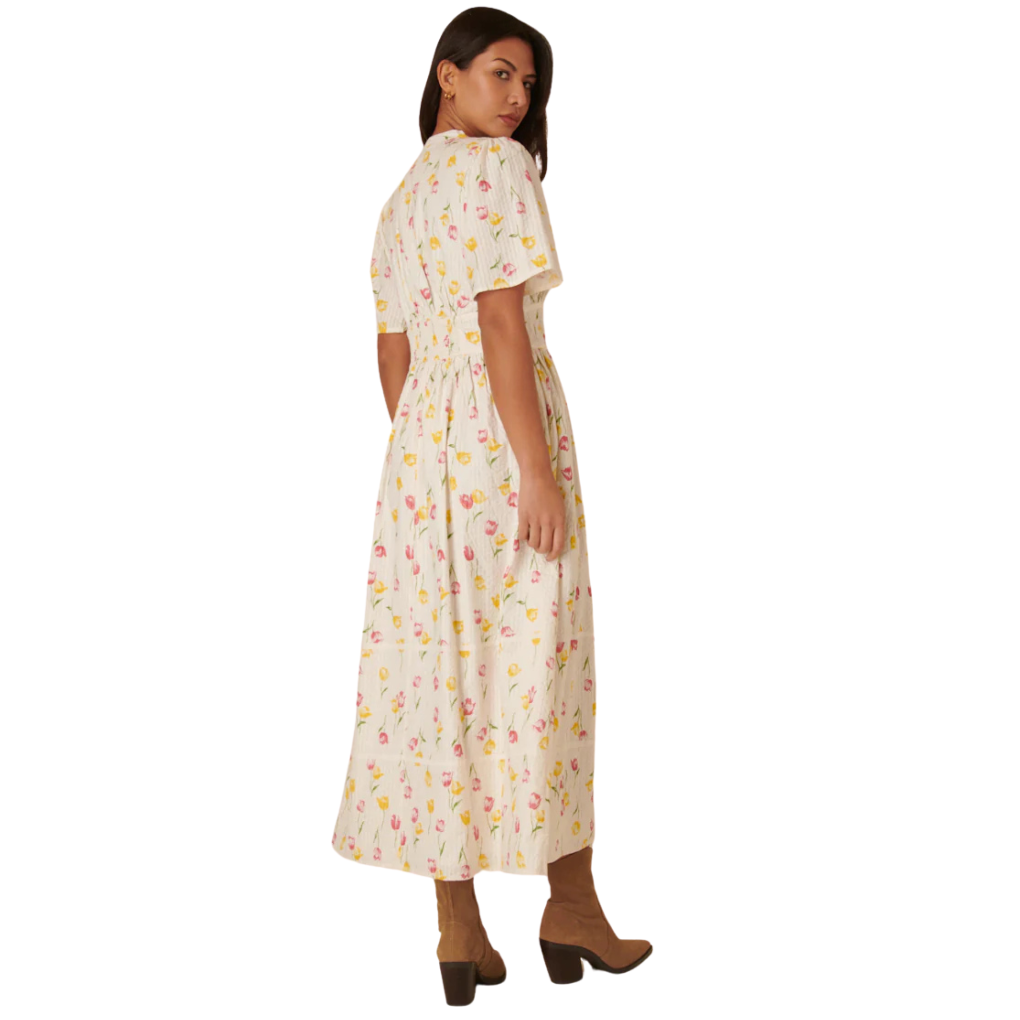 Womens Nobody's Child Cream Sorcha Tulip Print Midi Dress