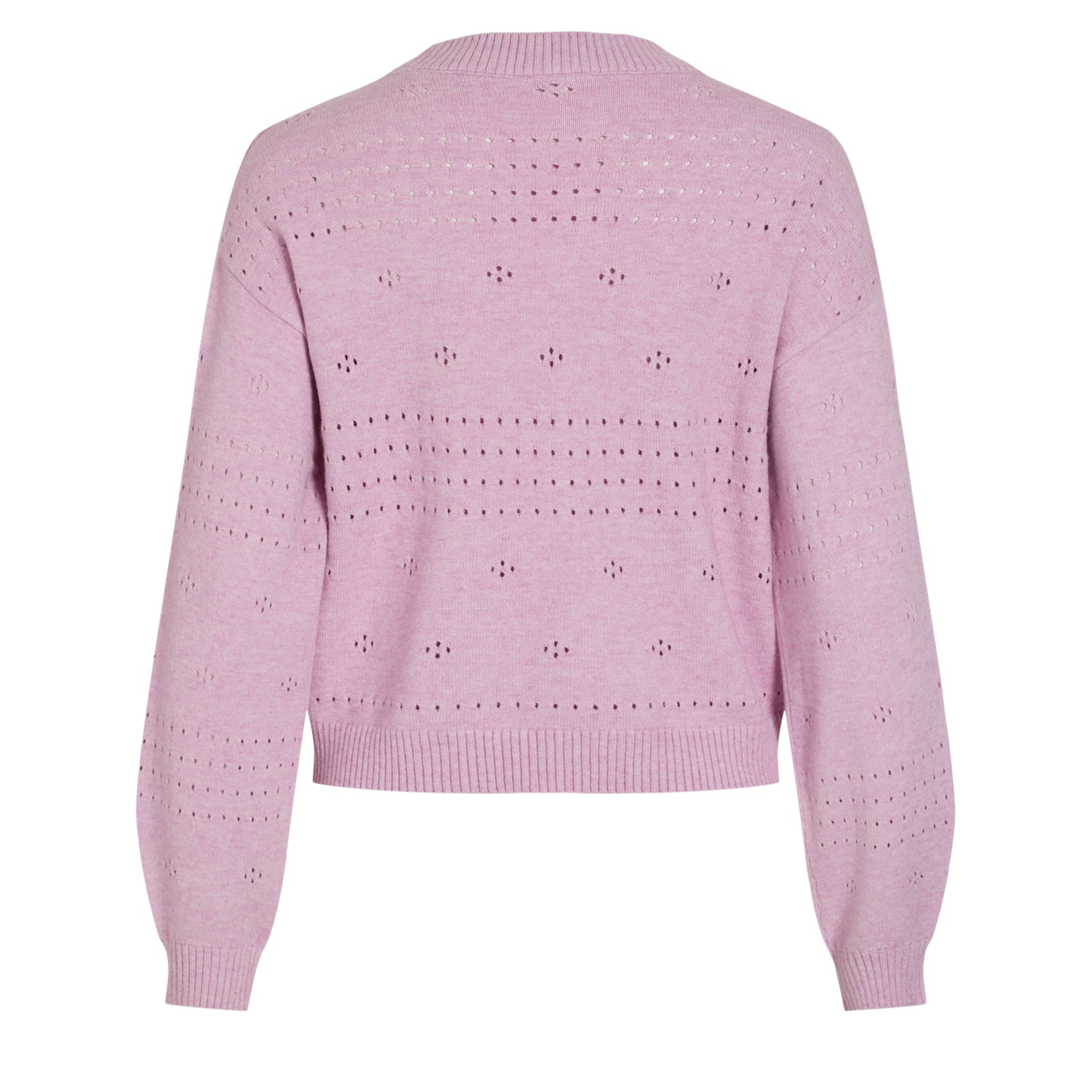 Womens Vila Winsome Orchid Viril Pointelle Knit Jumper