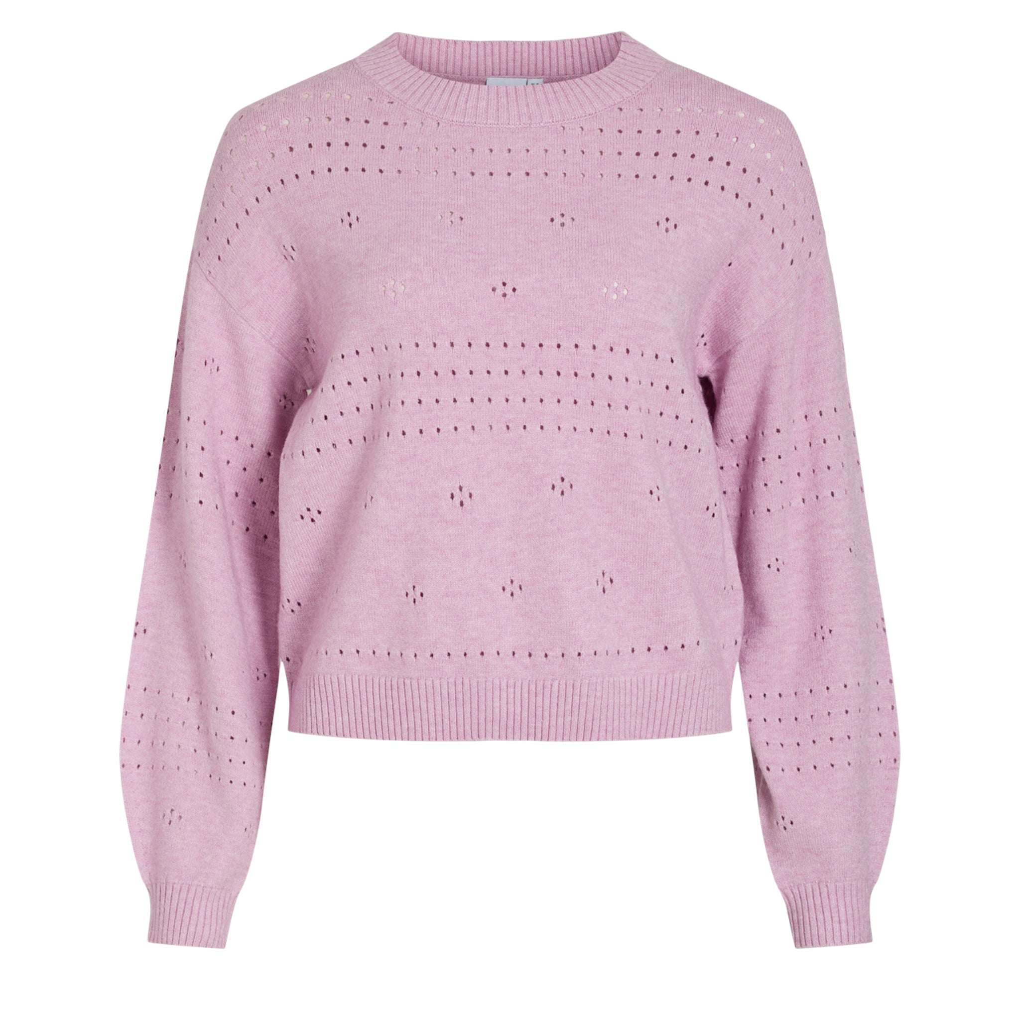 Womens Vila Winsome Orchid Viril Pointelle Knit Jumper