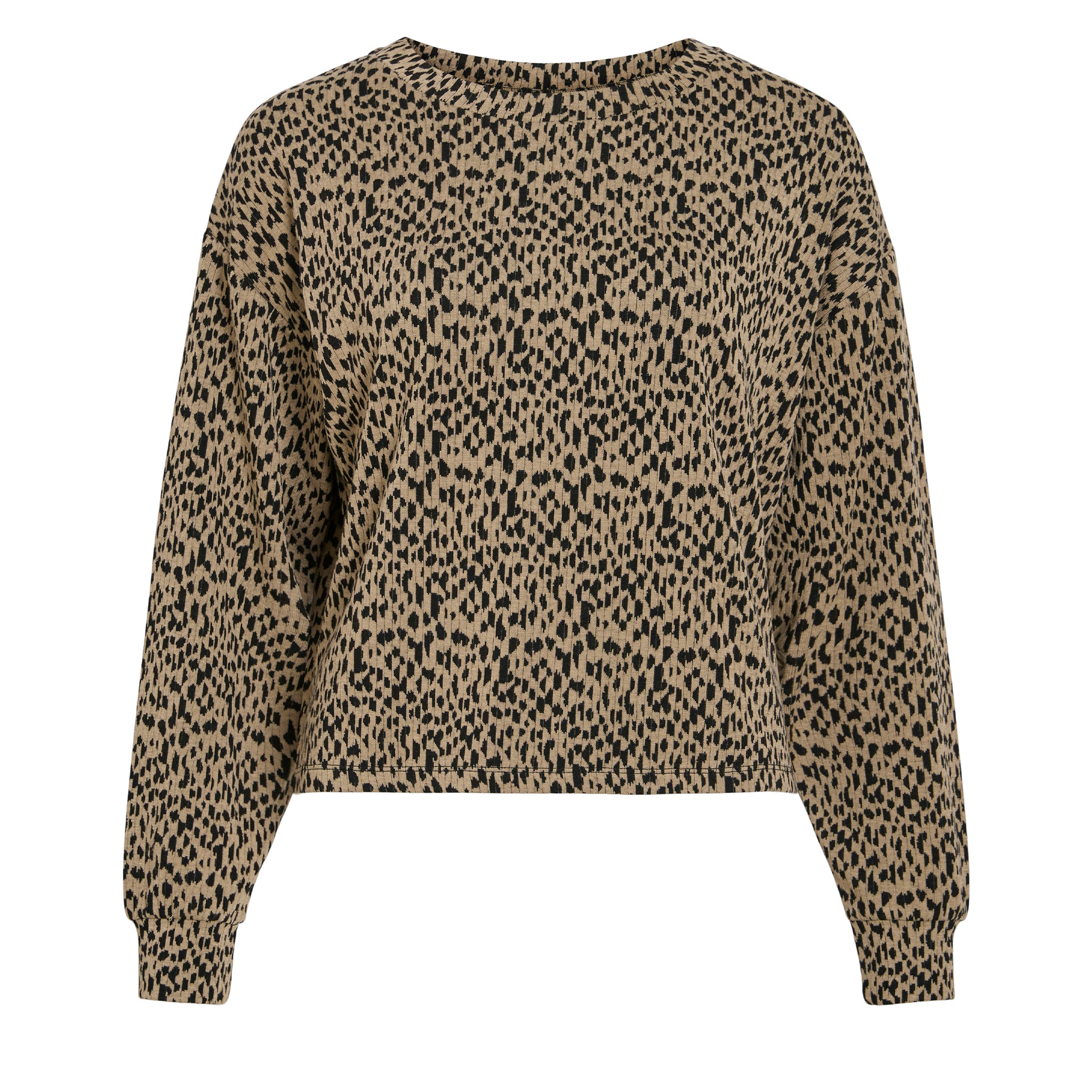 Womens Vila Feather Grey Vinerea Animal L/s Top