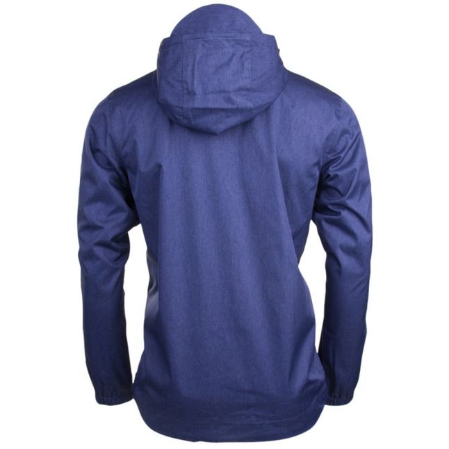 Mens Ink Blue Marl Zip Through Hooded Jacket