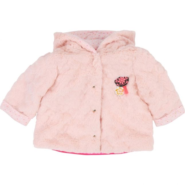 Baby Rose Heart Faux Fur Coat