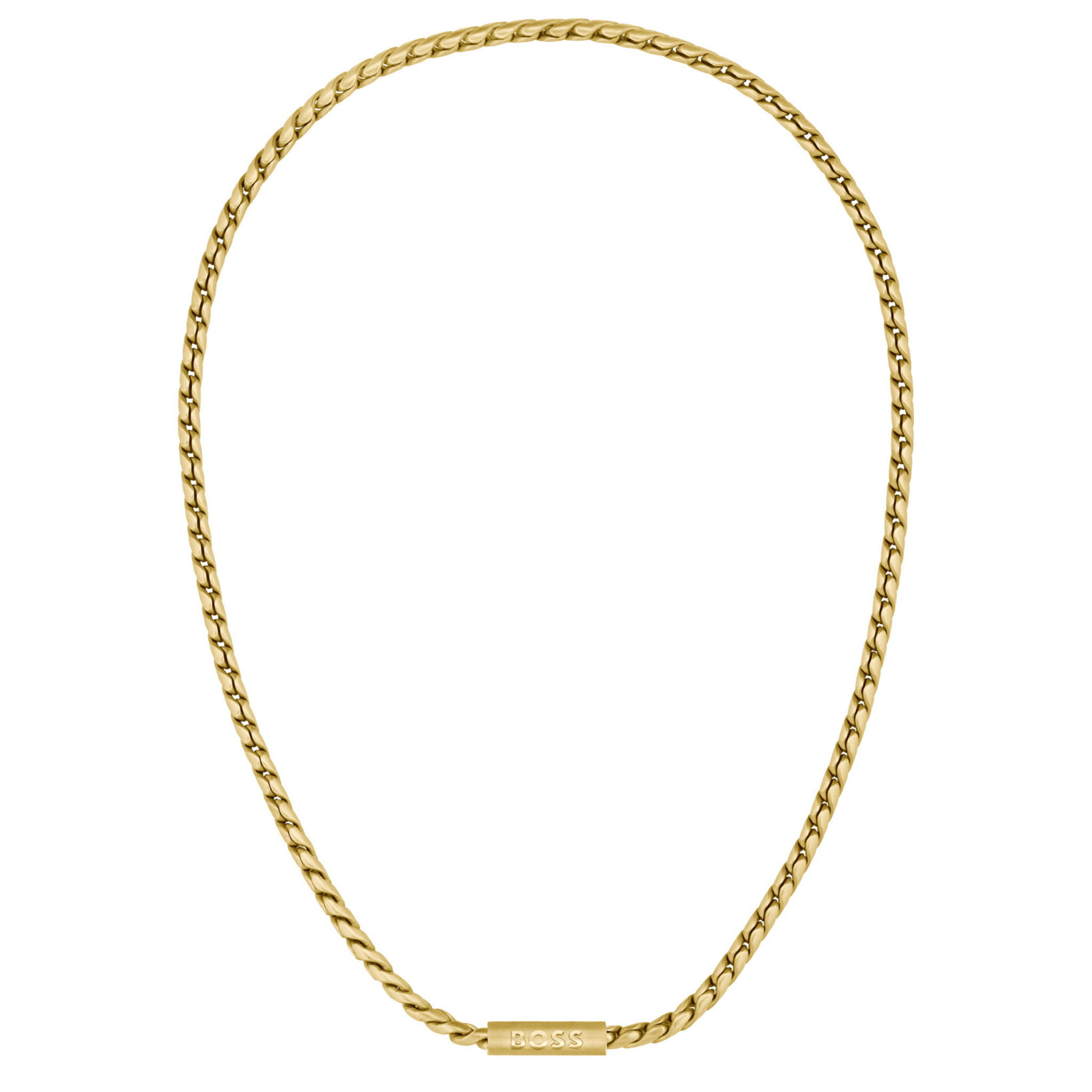 Mens BOSS Gold Doran Braided Metal Necklace