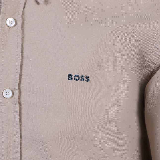 Mens BOSS Light Beige H-ROAN-BD-E-C1 L/s Shirt