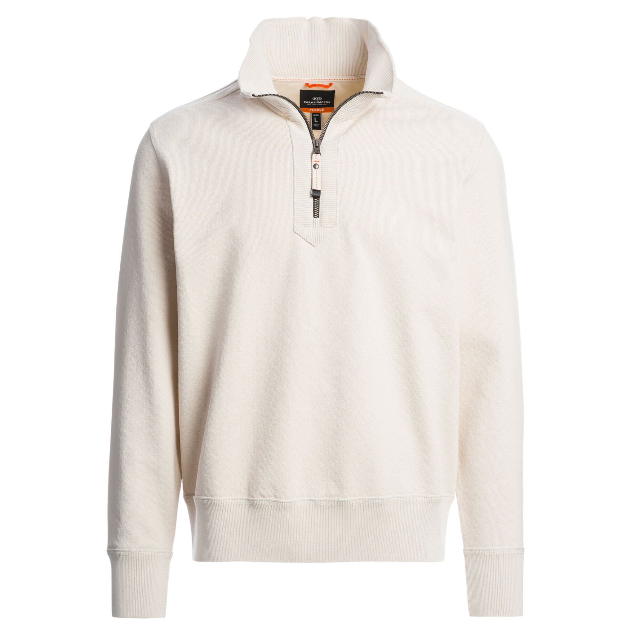 Mens Parajumpers Antique White Lenard Half Zip Sweat