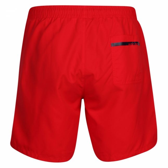 Mens Bright Red Dolphin Side Logo Swim Shorts