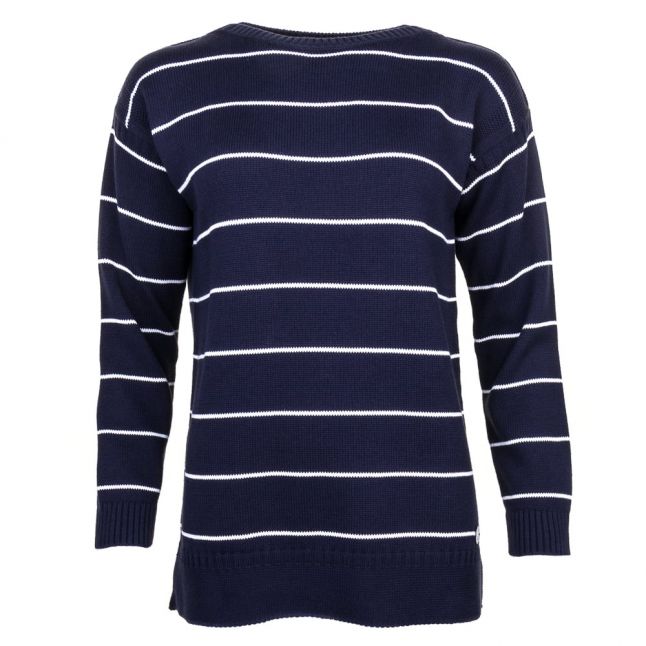 Lifestyle Womens Navy & Cloud Barnavle Knitted Jumper