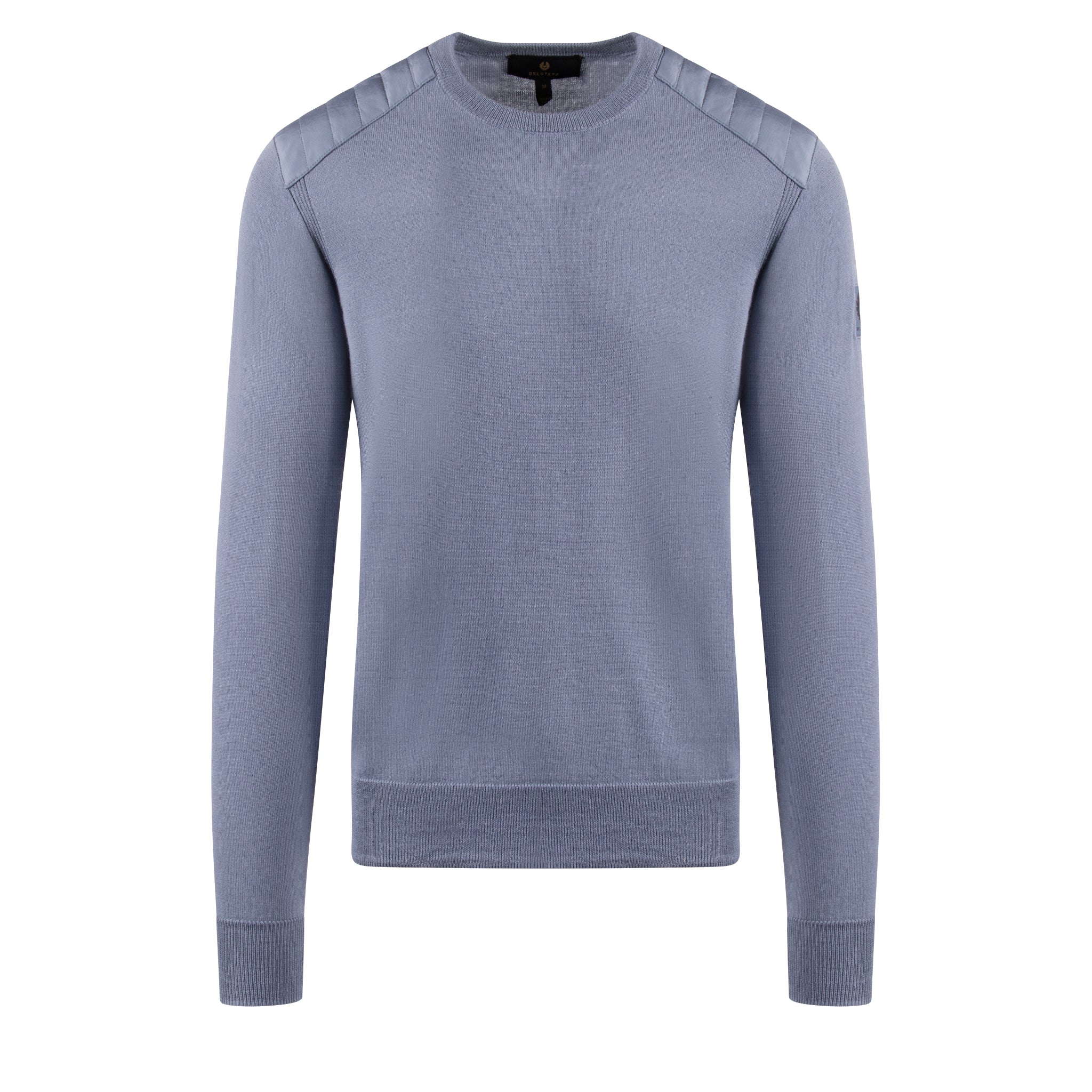 Mens Belstaff Blue Flint Kerrigan Crew Neck Knit