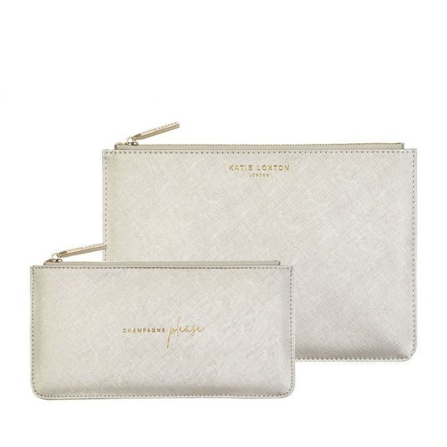 Womens Champagne Please Perfect Pouch Gift Set