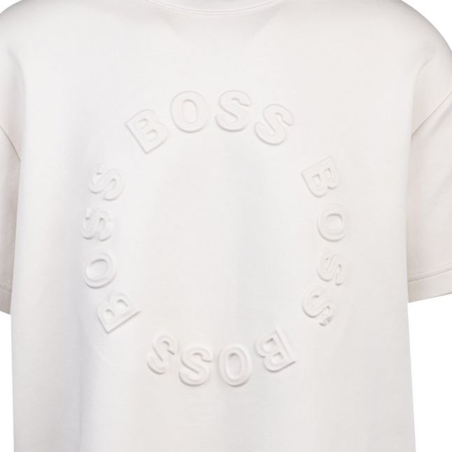 Mens White Salbo Short Circle Sweat Top