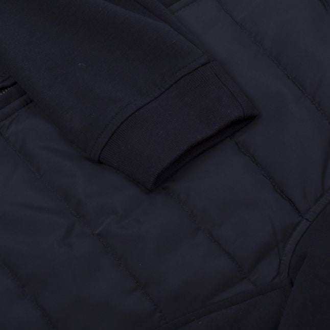 Mens Navy Mowntan Quilted Sweat Jacket