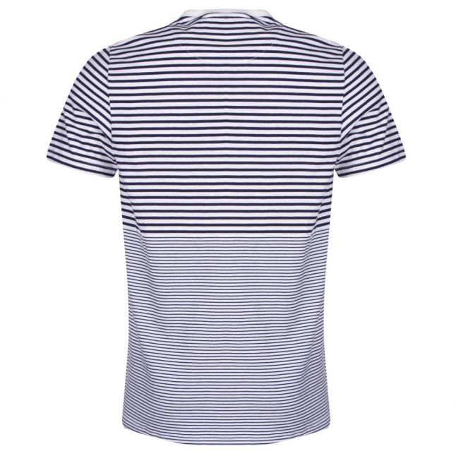 Mens Navy Crew Stripe S/s T Shirt