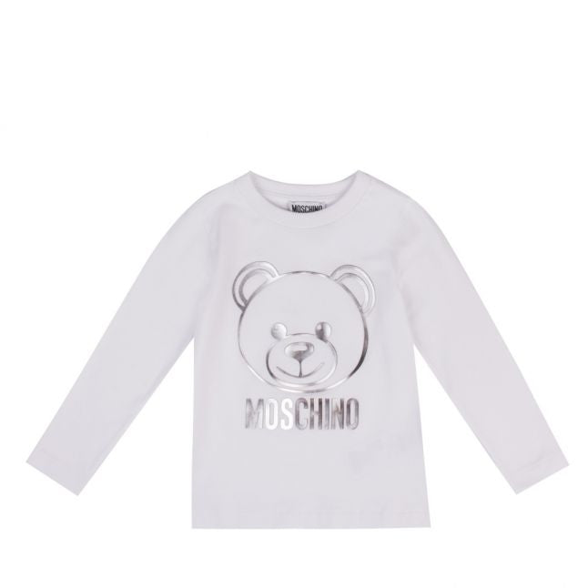 Girls Optical White Metallic Toy L/s T Shirt