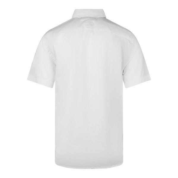 Mens White Flex Poplin Reg Fit S/s Shirt