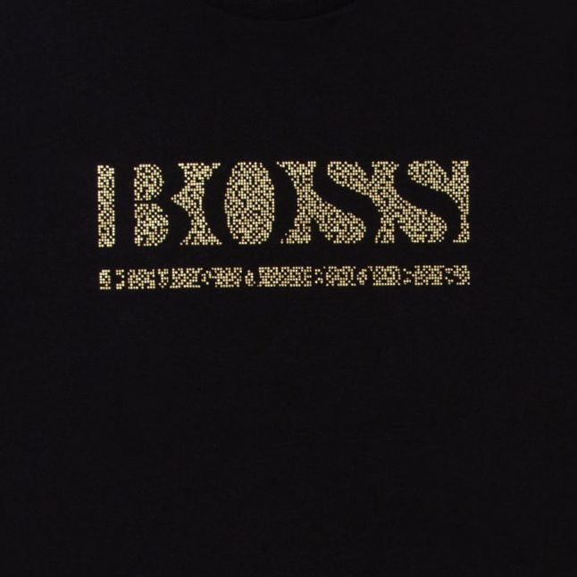 Boys Black Gold Pixel S/s T Shirt