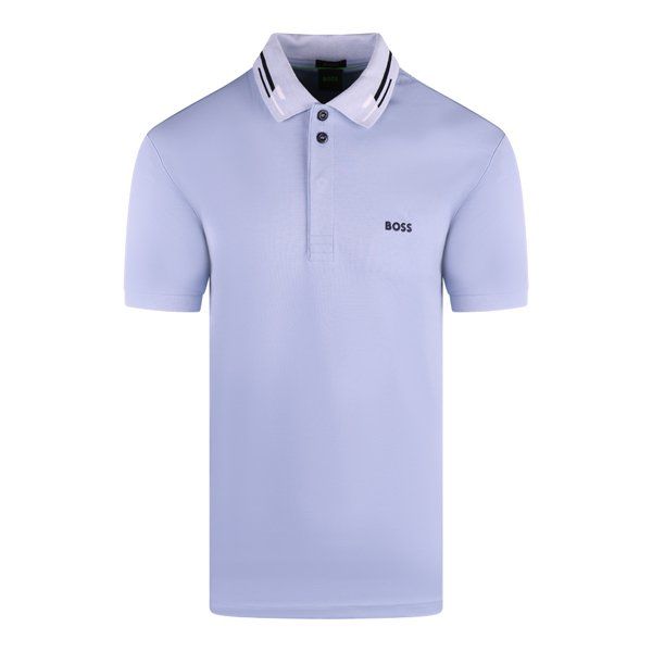 Mens Mid Blue Paddy 1 Reg Fit S/s Polo