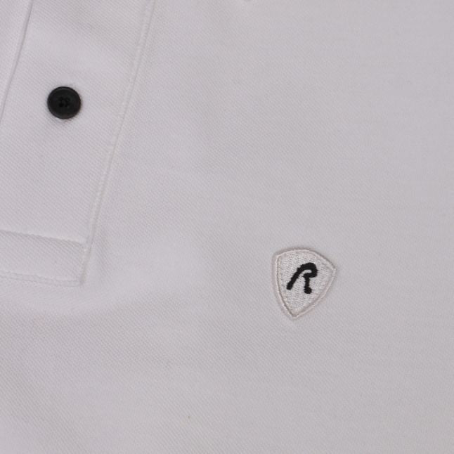 Mens White Small Logo S/s Polo Shirt